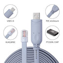 Console Cable,Cisco Console Cable,USB Console Cable with FTDI Chip,USB to RJ45 Serial Adapter Compatible with Cisco,HP,NETGEAR,Huawei,Routers/Switches for Laptop in Linux,Windows, Mac (16FT)