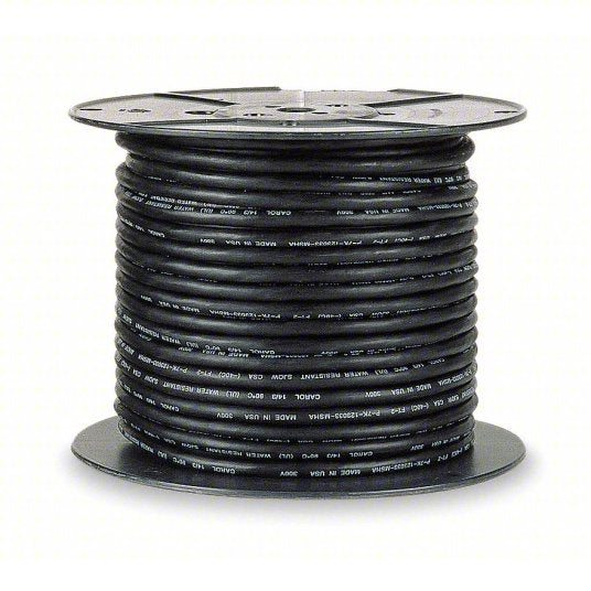 CAROL Portable Cord: SOOW, 600 V, 4 Conductors, 4 AWG, Black Jacket, 25 ft Overall Lg