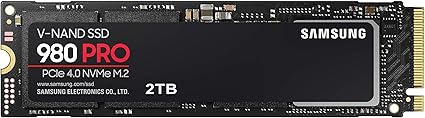 Samsung 980 PRO SSD 2TB PCIe NVMe Gen 4 Gaming M.2 Internal Solid State Drive Memory Card, Maximum Speed, Thermal Control MZ-V8P2T0B/AM