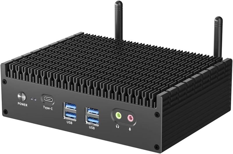 K3 Mini PC Core i7-1255U, Fanless Computers(10C/12T, Up to 4.7GHz) 16GB DDR4/1TB PCIe4.0 SSD, Metal Case, Small Industrial PC Win11 Pro, 8K UHD/2.5G LAN/Thunderbolt 4/WiFi 6E/BT5.3, Home&Office