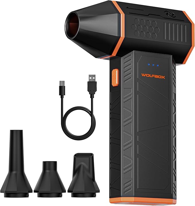 WOLFBOX MF50 Electric Air Duster-110000RPM Super Power Cordless Air Duster