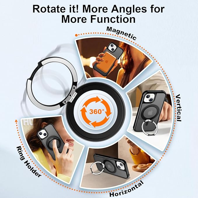 360° Magnetic Swivel Ring for iPhone 14 case