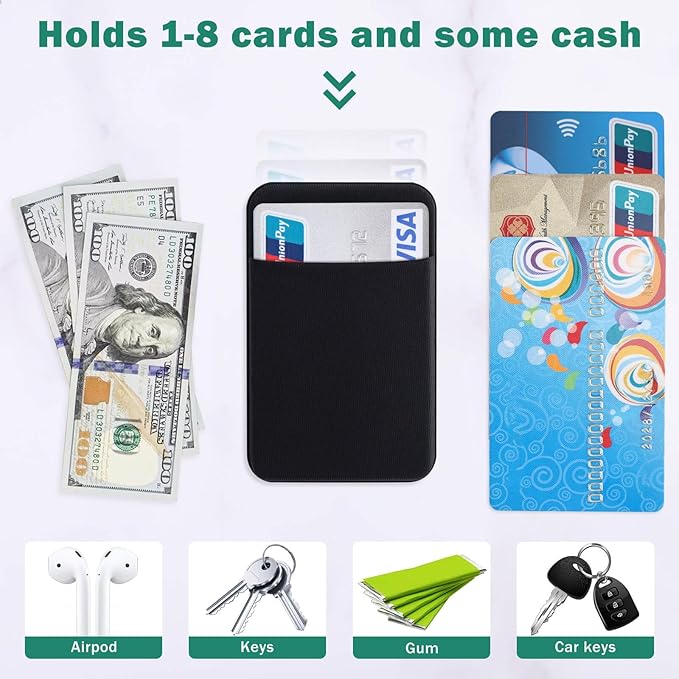 3Pack Cell Phone Card Holder Pocket