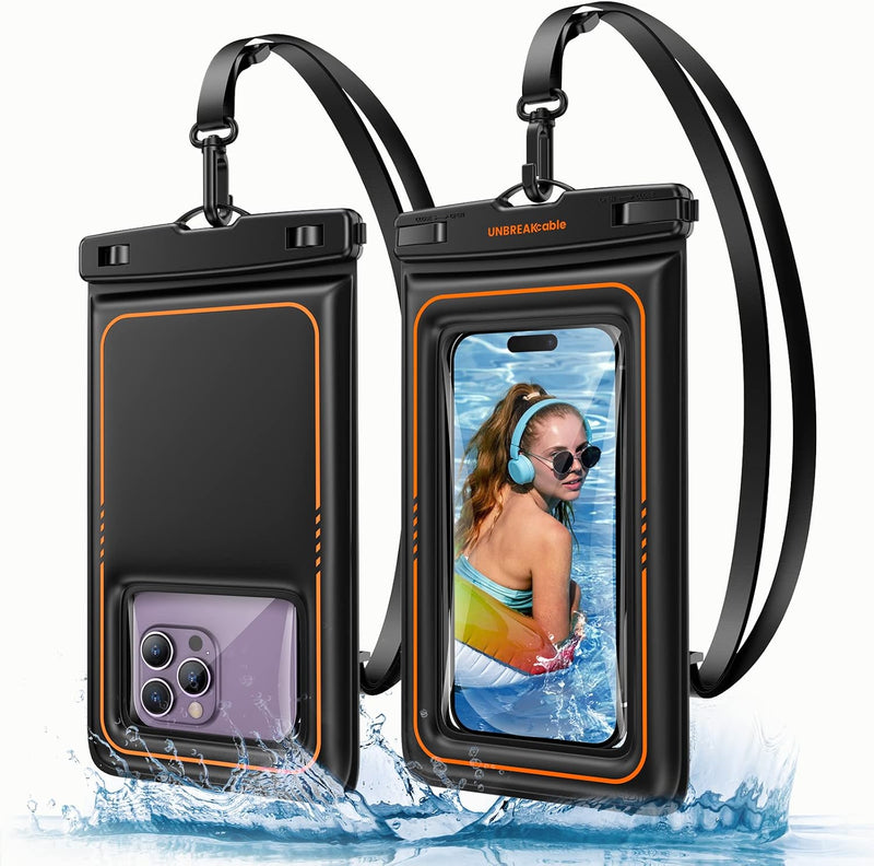 UNBREAKcable Floating Waterproof Phone Pouch 2 Pack