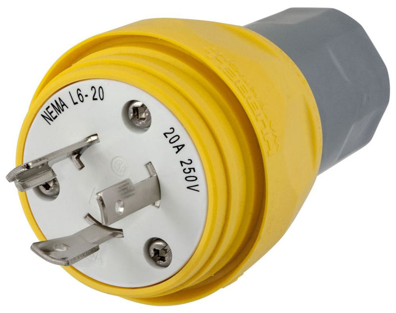 Hubbell HBL26W48 Plug Nema L6-20P 20A 250V Yellow