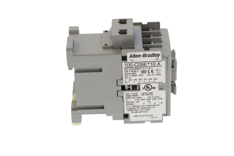 CONTACTOR, WITH 24 V DC CONTROL, IEC, 9 AMP, 3-POLE, 24 VOLT DC ELECTRONIC COIL, 1 NORMALLY OPEN, AUXILIARY CONTACT